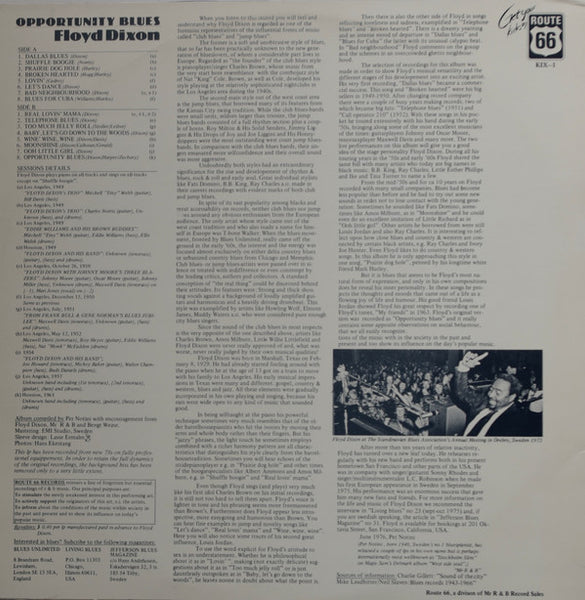 Floyd Dixon : Opportunity Blues (LP, Comp, Mono)