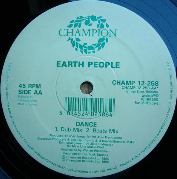 Earth People : Dance (12", Single)