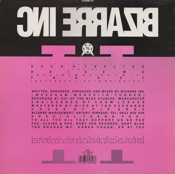 Bizarre Inc : Such A Feeling (12")