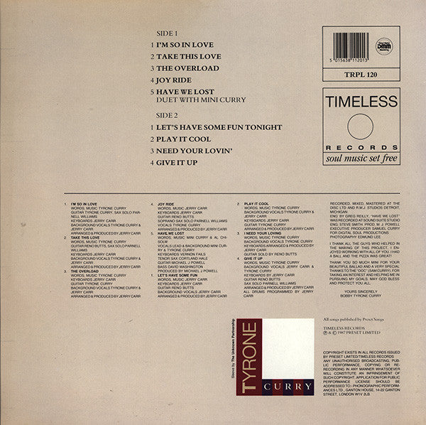 Tyrone Curry : Tyrone Curry (LP, Album)