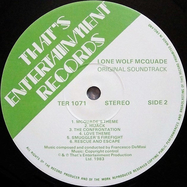 Francesco De Masi : Lone Wolf McQuade (Original Motion Picture Soundtrack) (LP)