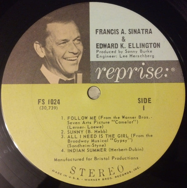 Francis Albert Sinatra* & Edward Kennedy Ellington* : Francis A. & Edward K. (LP, Album, Pit)