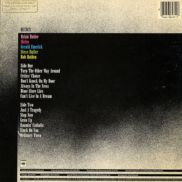 Quincy (15) : Quincy (LP, Album, Promo)