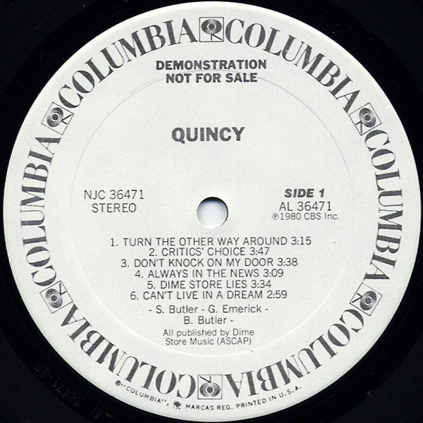 Quincy (15) : Quincy (LP, Album, Promo)