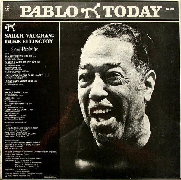 Sarah Vaughan : Duke Ellington Song Book One (LP, Album)