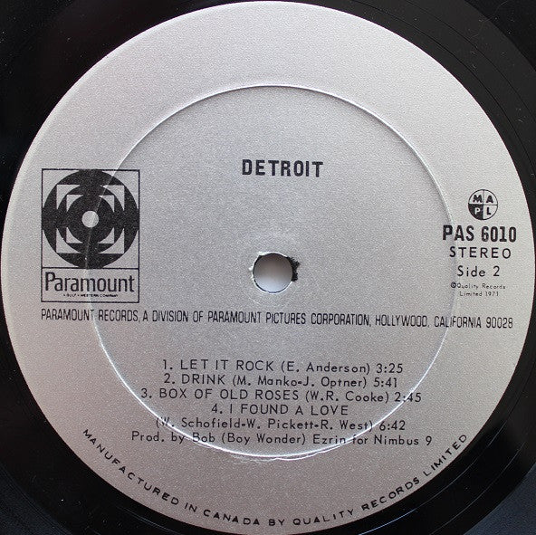 Detroit (2) : Detroit (LP, Album)