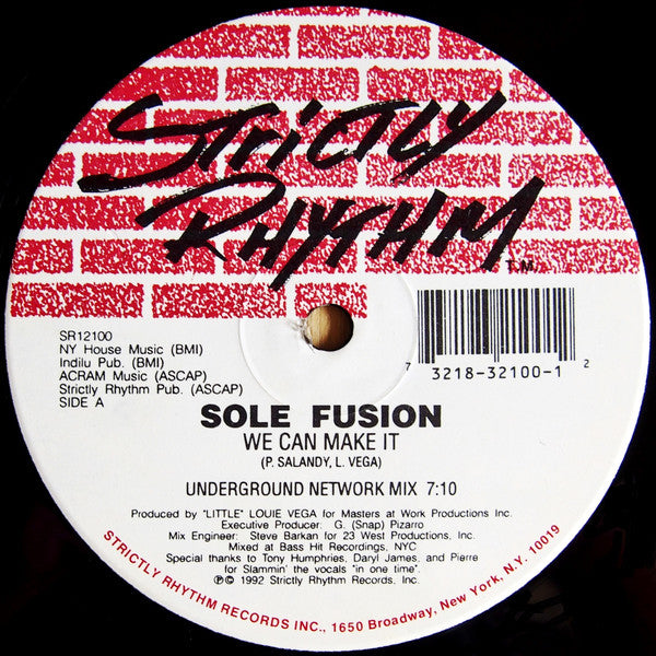 Sole Fusion : We Can Make It (12")