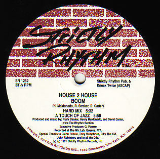 House 2 House : Boom / I Need Your Love (12")