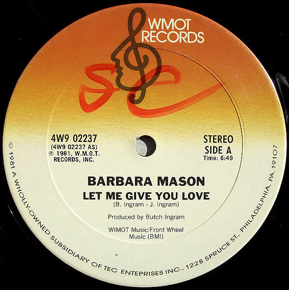 Barbara Mason : Let Me Give You Love (12")