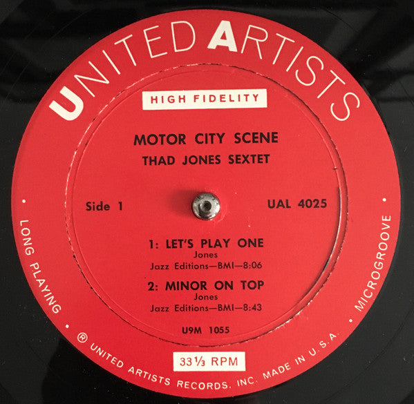 Thad Jones Sextet : Motor City Scene (LP, Album, Mono)