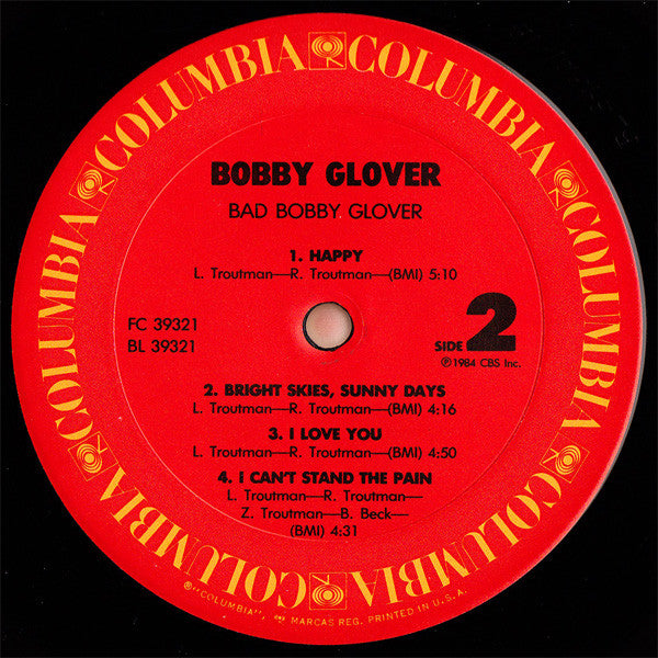 Bobby Glover : Bad Bobby Glover (LP, Album)