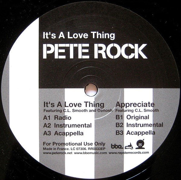 Pete Rock : It's A Love Thing  (12", EP, Promo)