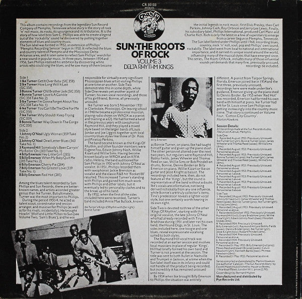 Various : Sun: The Roots Of Rock: Volume 3: Delta Rhythm Kings (LP, Comp, Mono)