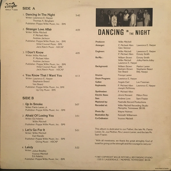 Lanier & Co.* : Dancing In The Night (LP, Album)
