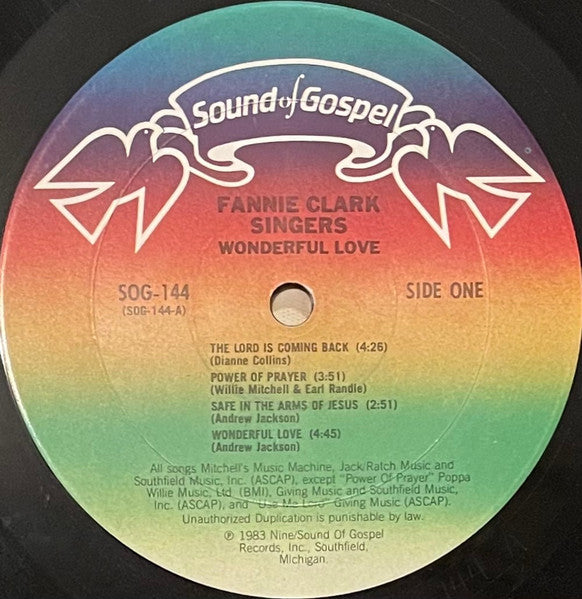 The Fannie Clark Singers : Wonderful Love (LP, Album)