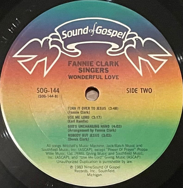 The Fannie Clark Singers : Wonderful Love (LP, Album)
