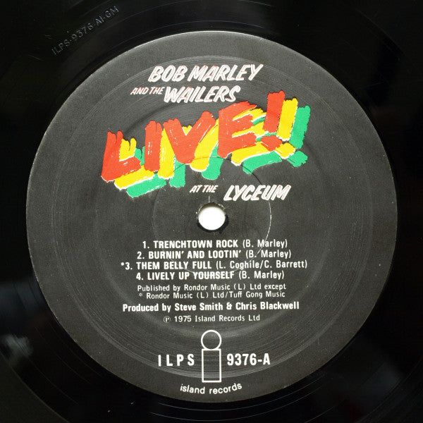 Bob Marley And The Wailers* : Live! (LP, Album)