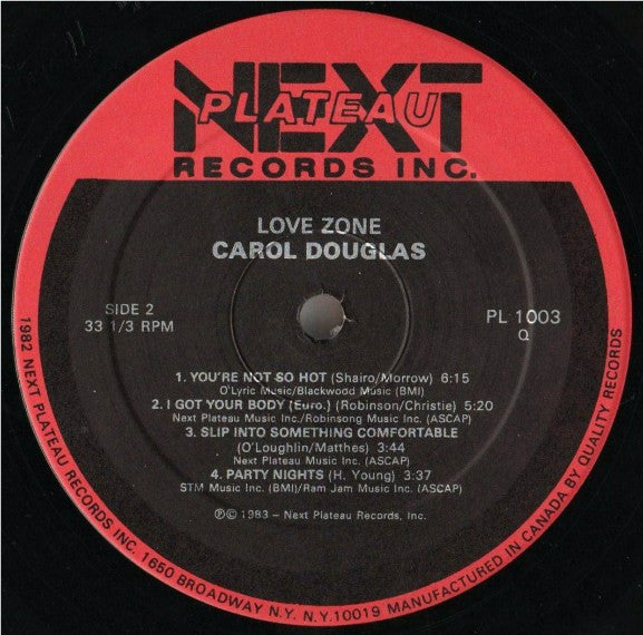 Carol Douglas : Love Zone (LP, Album)