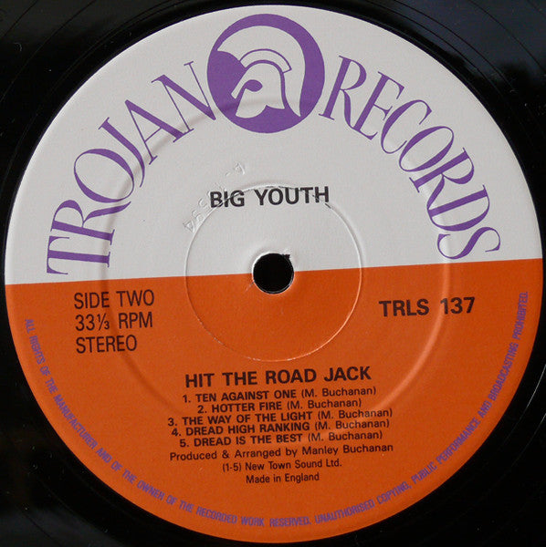 Big Youth : Hit The Road Jack (LP, Album, RE)