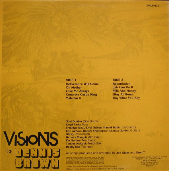 Dennis Brown : Visions Of Dennis Brown (LP, Album, RE)