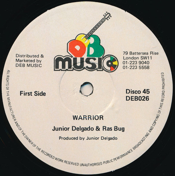 Junior Delgado & Ras Bug : Warrior (12")