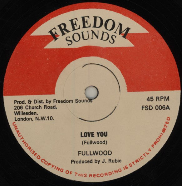 Fullwood* / Sylvan White : Love You / Son Son (12")