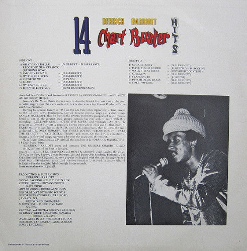 Derrick Harriott : 14 Chartbuster Hits (LP, Album)