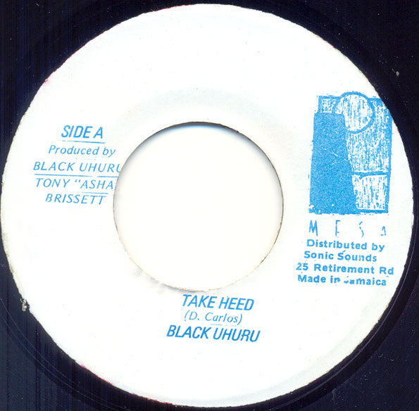 Black Uhuru : Take Heed (7")