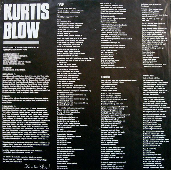 Kurtis Blow : Kurtis Blow (LP, Album)