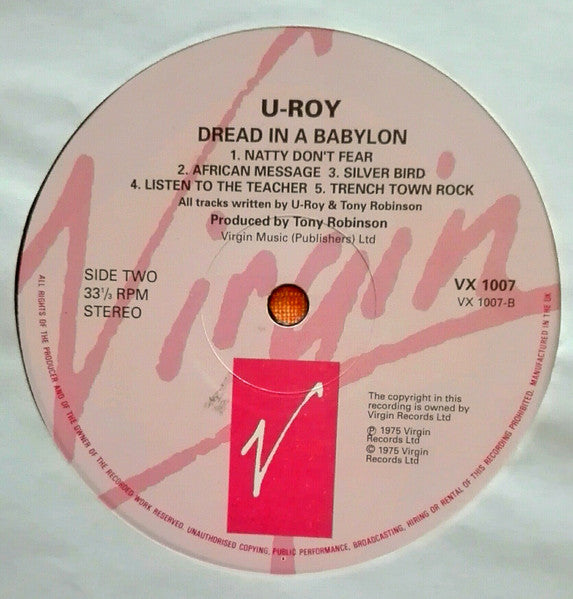 U-Roy : Dread In A Babylon (LP, Album, RE, RP)