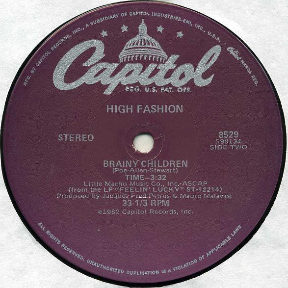 High Fashion : Feelin' Lucky Lately (12", Single, Mar)