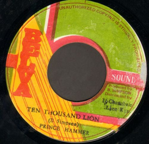 Prince Hammer : Ten Thousand Lion (7")