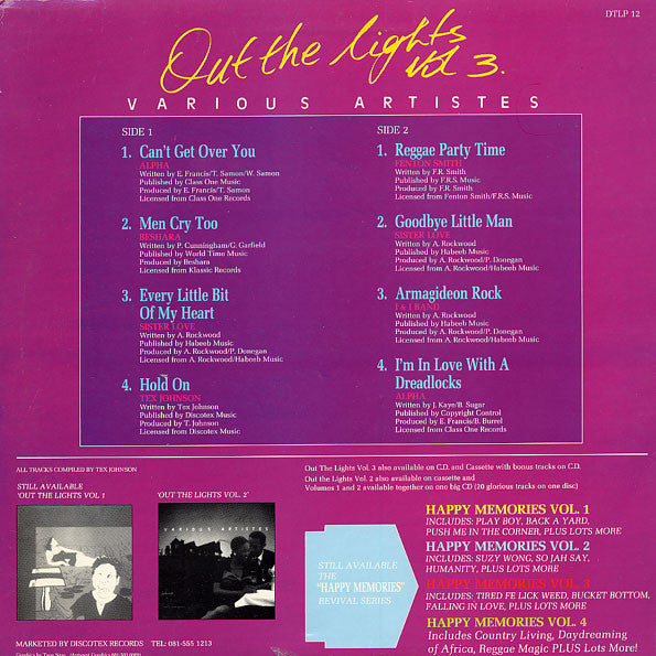 Various : Out The Lights Vol. 3 (LP, Comp)