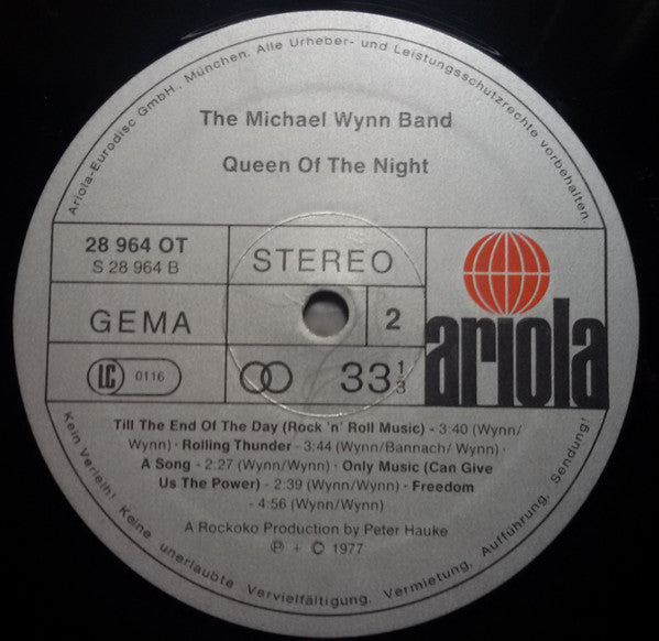 The Michael Wynn Band : Queen Of The Night (LP, Album)