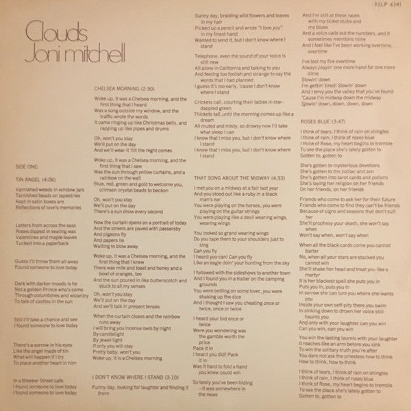 Joni Mitchell : Clouds (LP, Album)