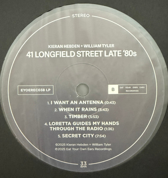 Kieran Hebden, William Tyler : 41 Longfield Street Late '80s (LP, Album)