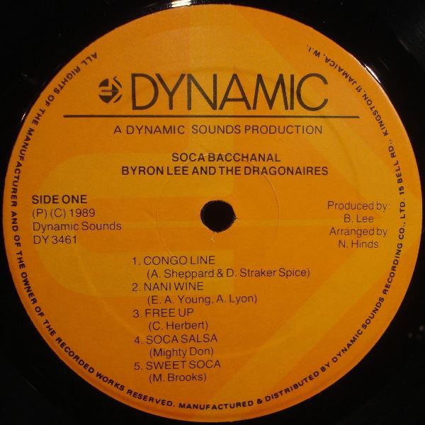 Byron Lee And The Dragonaires : Soca Bacchanal (LP, Album)