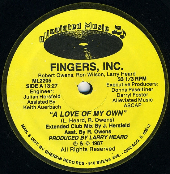 Fingers, Inc.* : A Love Of My Own (12", RE)