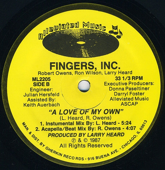 Fingers, Inc.* : A Love Of My Own (12", RE)