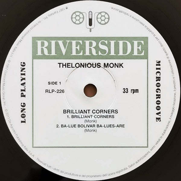 Thelonious Monk With Sonny Rollins, Ernie Henry and Clark Terry : Brilliant Corners (LP, Album, Mono, RE, 180)