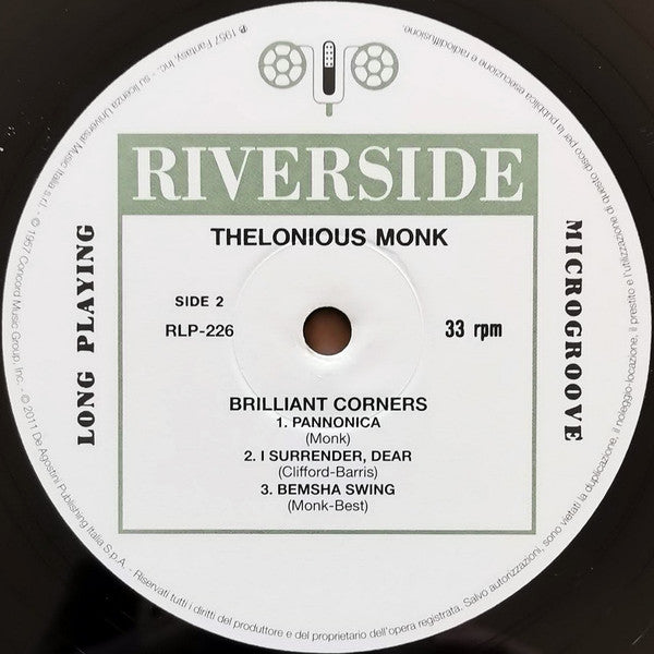 Thelonious Monk With Sonny Rollins, Ernie Henry and Clark Terry : Brilliant Corners (LP, Album, Mono, RE, 180)