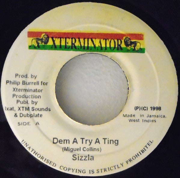 Sizzla : Dem A Try A Ting (7", Single)