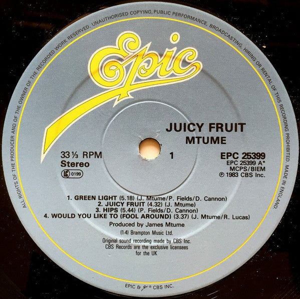Mtume : Juicy Fruit (LP, Album)