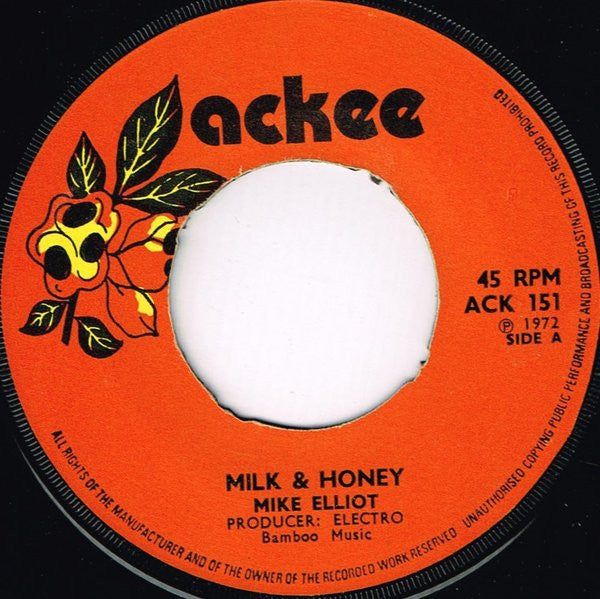 Mike Elliot* : Milk & Honey (7", Single)