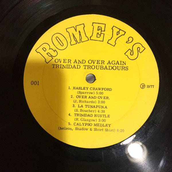Trinidad Troubadors* With Tony Ricardo : Over & Over (LP, Album)