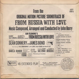 John Barry : From Russia With Love  (7", EP, Mono, RE)