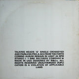 Talking Heads : Crosseyed And Painless (12", Single, Promo)