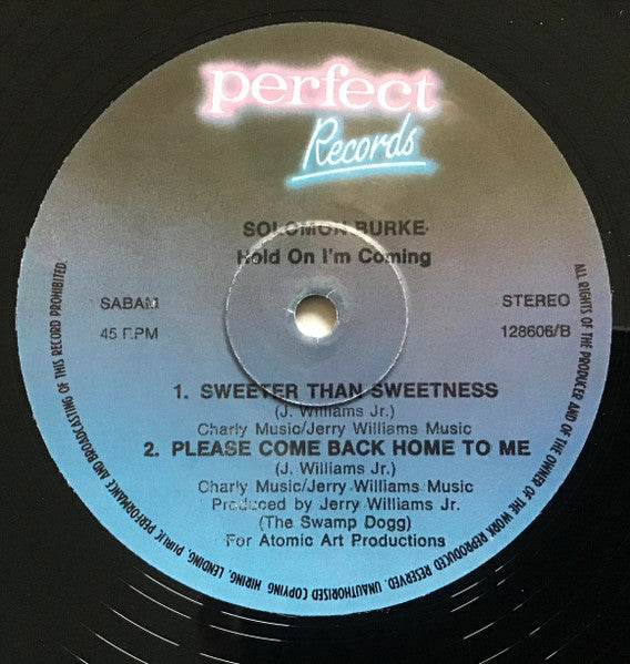 Solomon Burke : Hold On I'm Coming / Boo Hoo Hoo (12", EP)