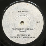 Freddie McGregor / Freddie McGregor and The New Establishment : Wise Words / Wise Words ‘Version’ (7", Sol)