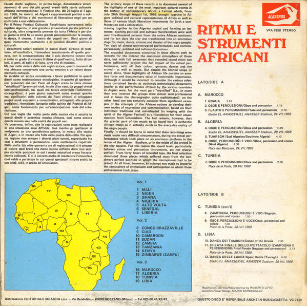 Unknown Artist : Ritmi E Strumenti Africani = African Rhythms And Instruments Vol. 3 (LP)